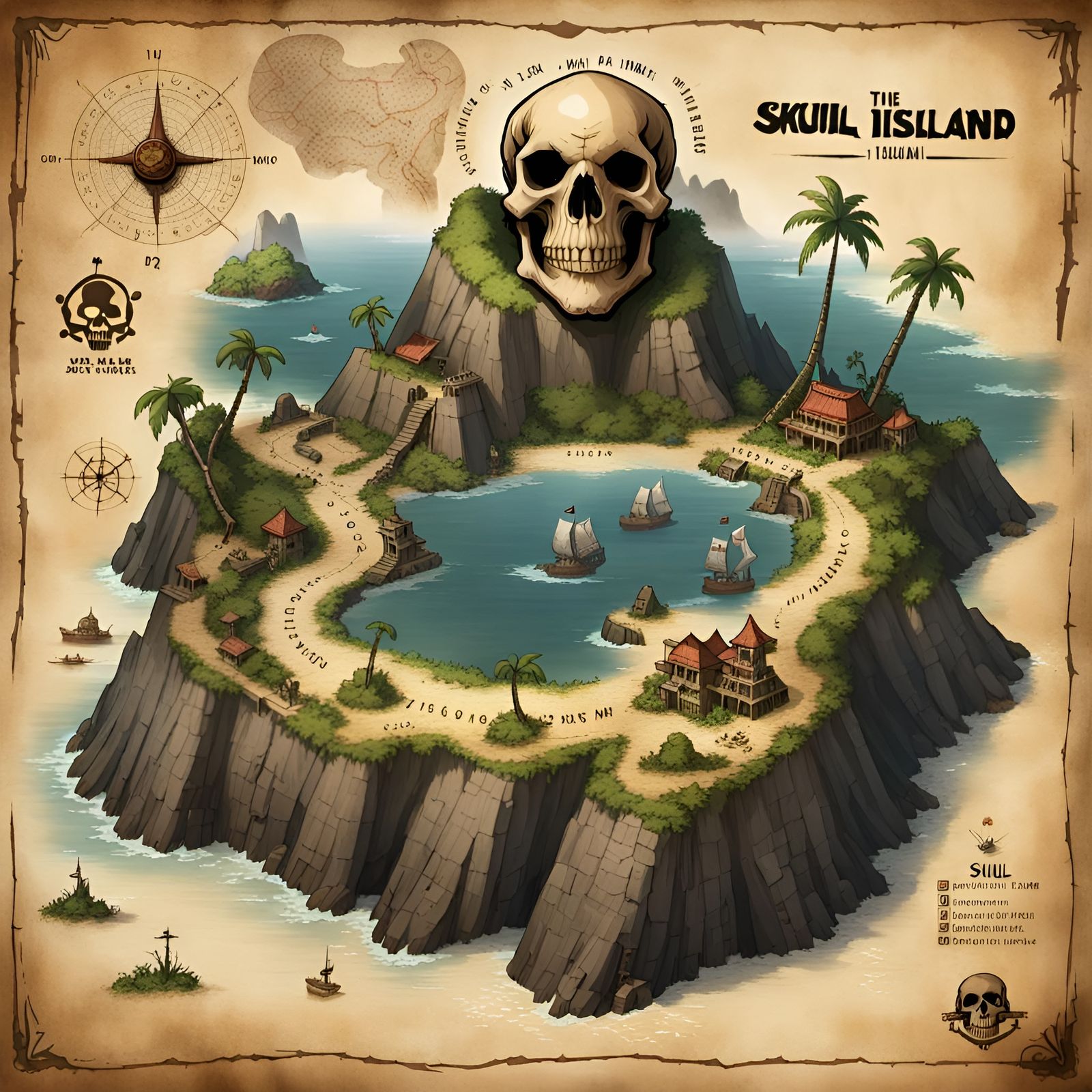 Treasure Map to Skull Island Adventure