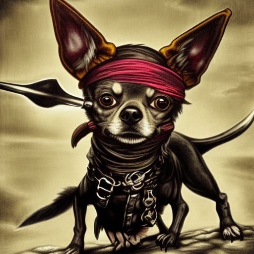 Pirate Chihuahua Sails the Seas: Dark Academia Horror