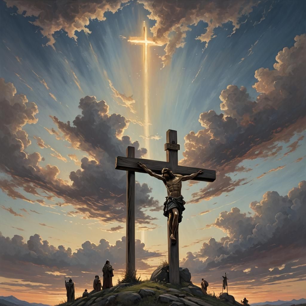 Calvary Cross at Twilight: A Symbol of Grace
