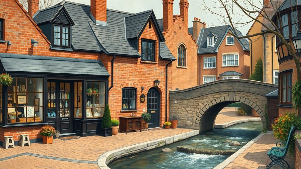 Cozy Home Office in Impressionistic Style