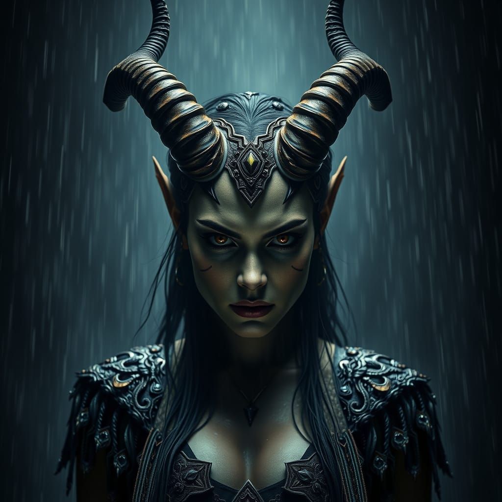 Menacing Lilith: Ancient Queen in Hyperrealistic Style