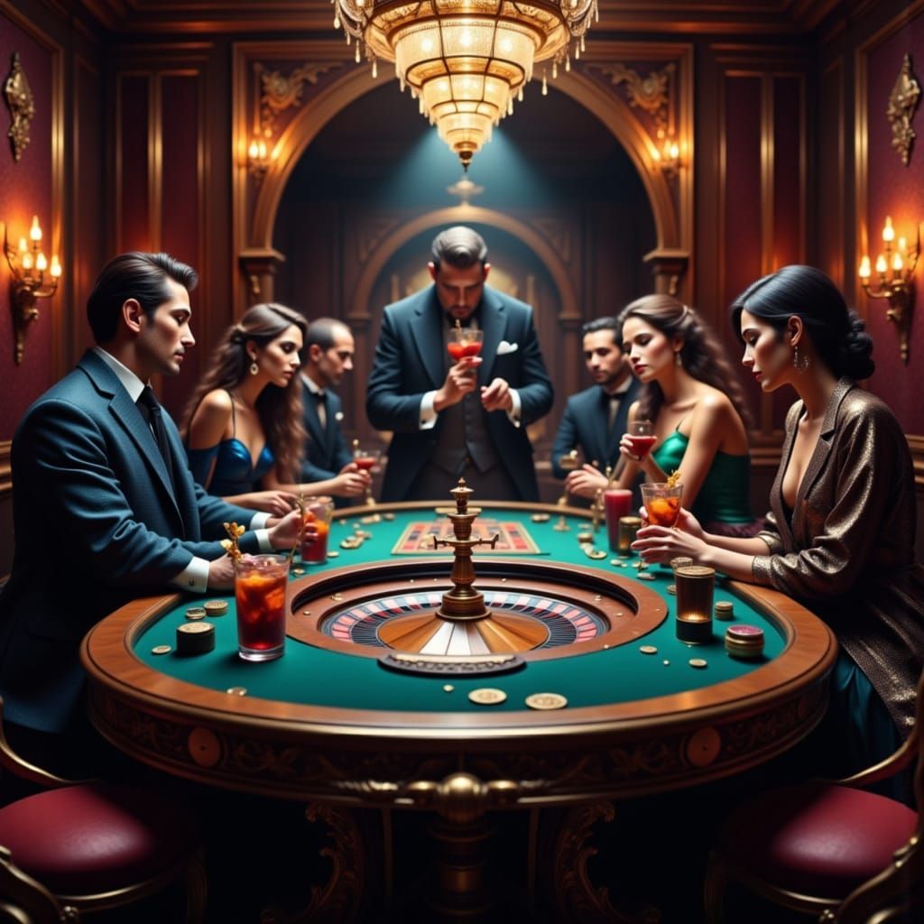 Secret Room Roulette With Men in Sparkle Suits