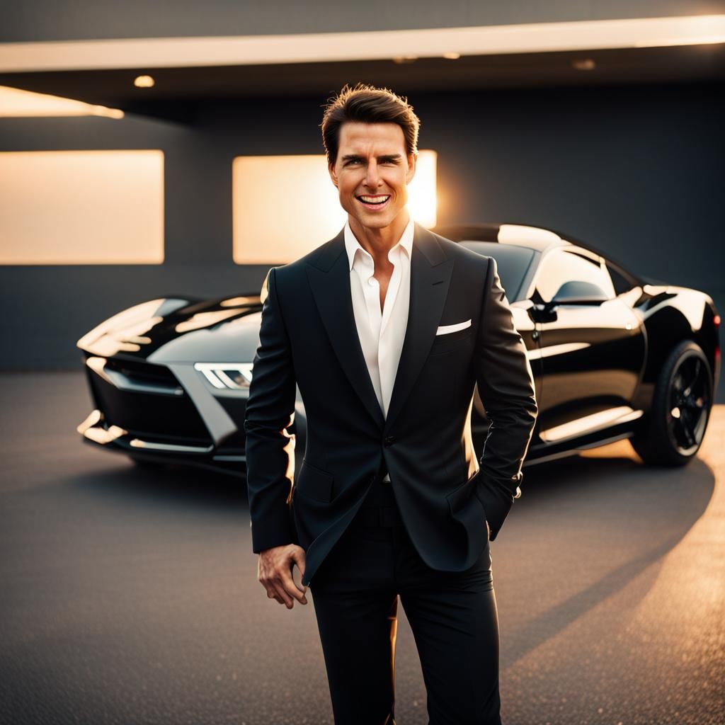 Tom Cruise Portrait in Hollywood Style