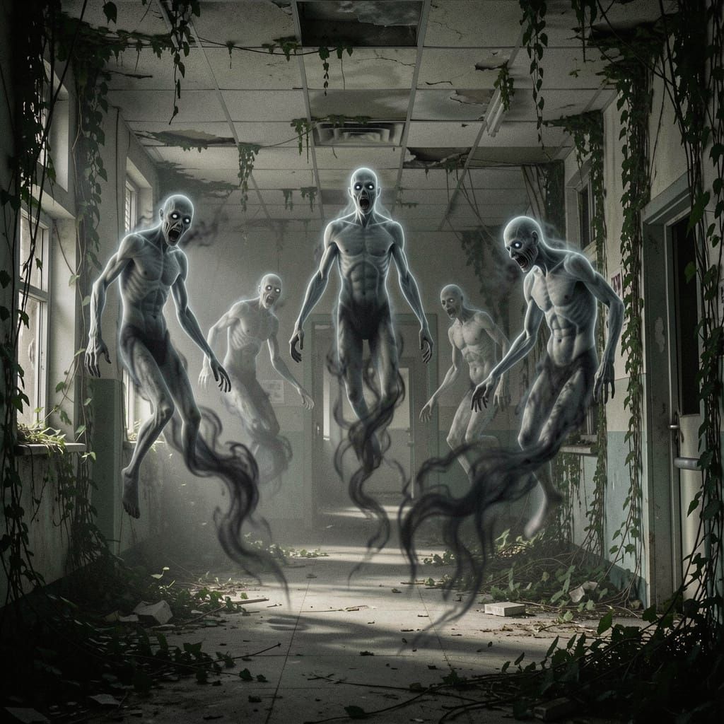 Cinematic Horror: Ghosts in Decaying Hospital
