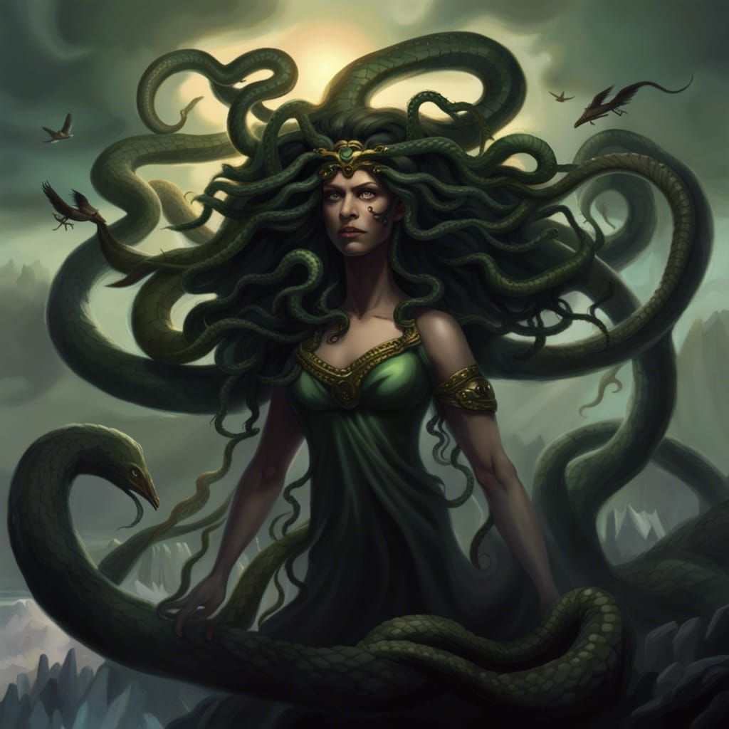 Medusa, the Gorgon queen.