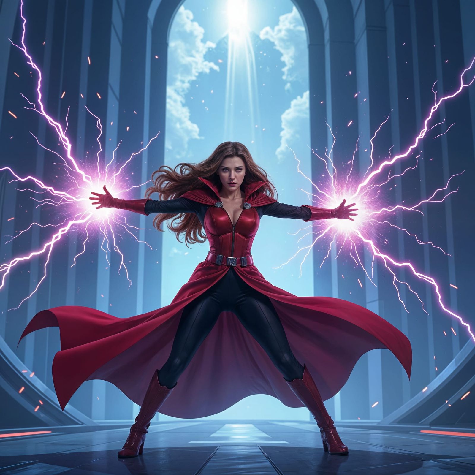 Scarlet Witch Battles Palpatine in Space