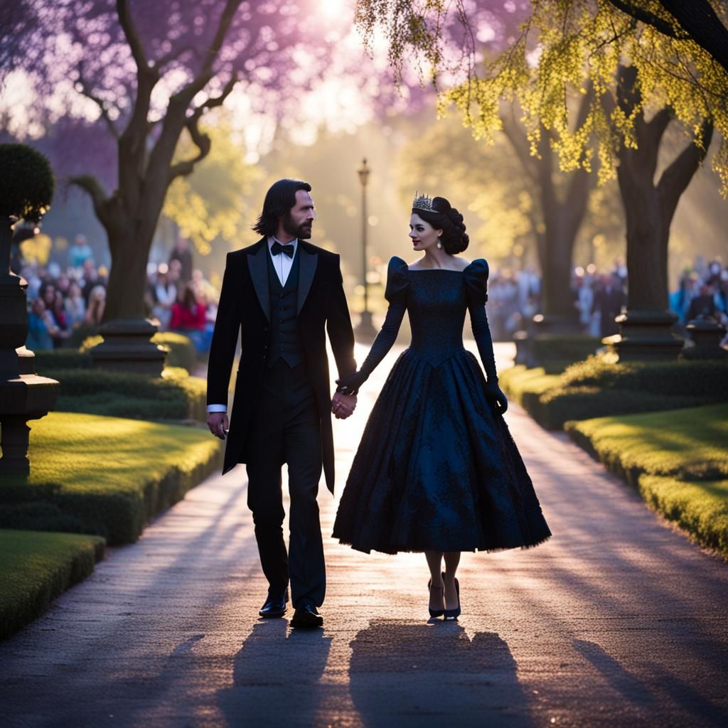 Evil Queen and John Wick at the Prom
