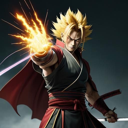 Tanjiro Kamado Super Saiyan Transformation: Anime Fusion