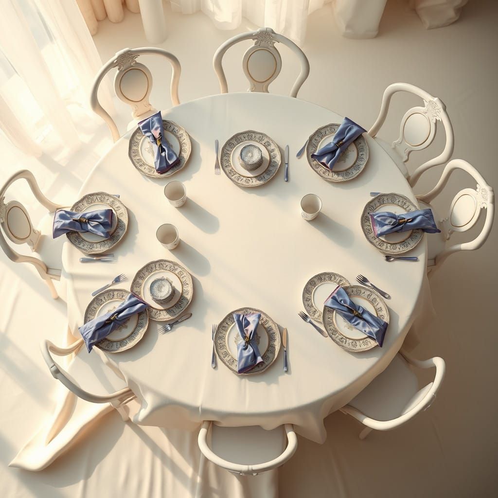 Serene Shabbat Table Scene in Warm Ethereal Glow