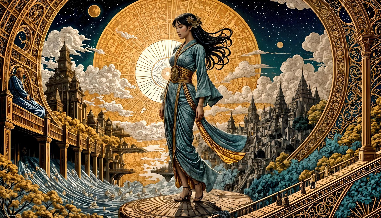 Futurist Graphic Novel in Japanese Comic Art Style