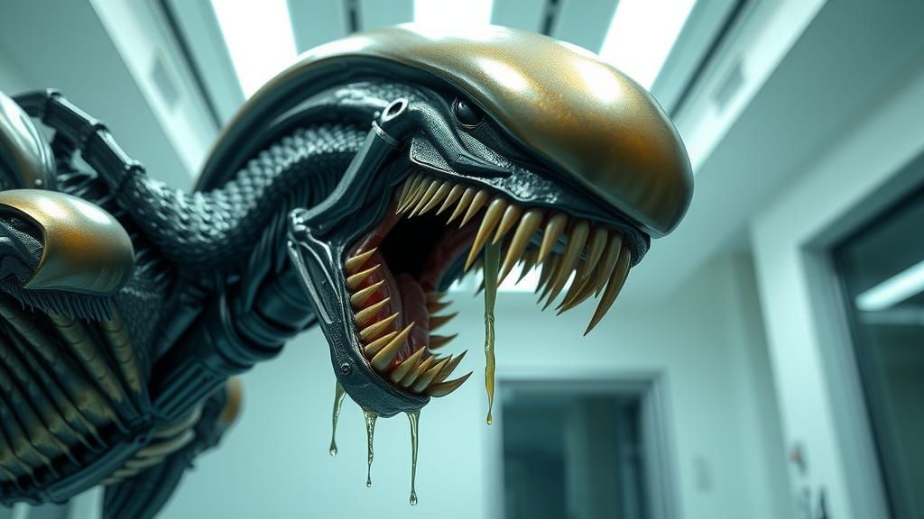 Xenomorph in Disney Animation Style