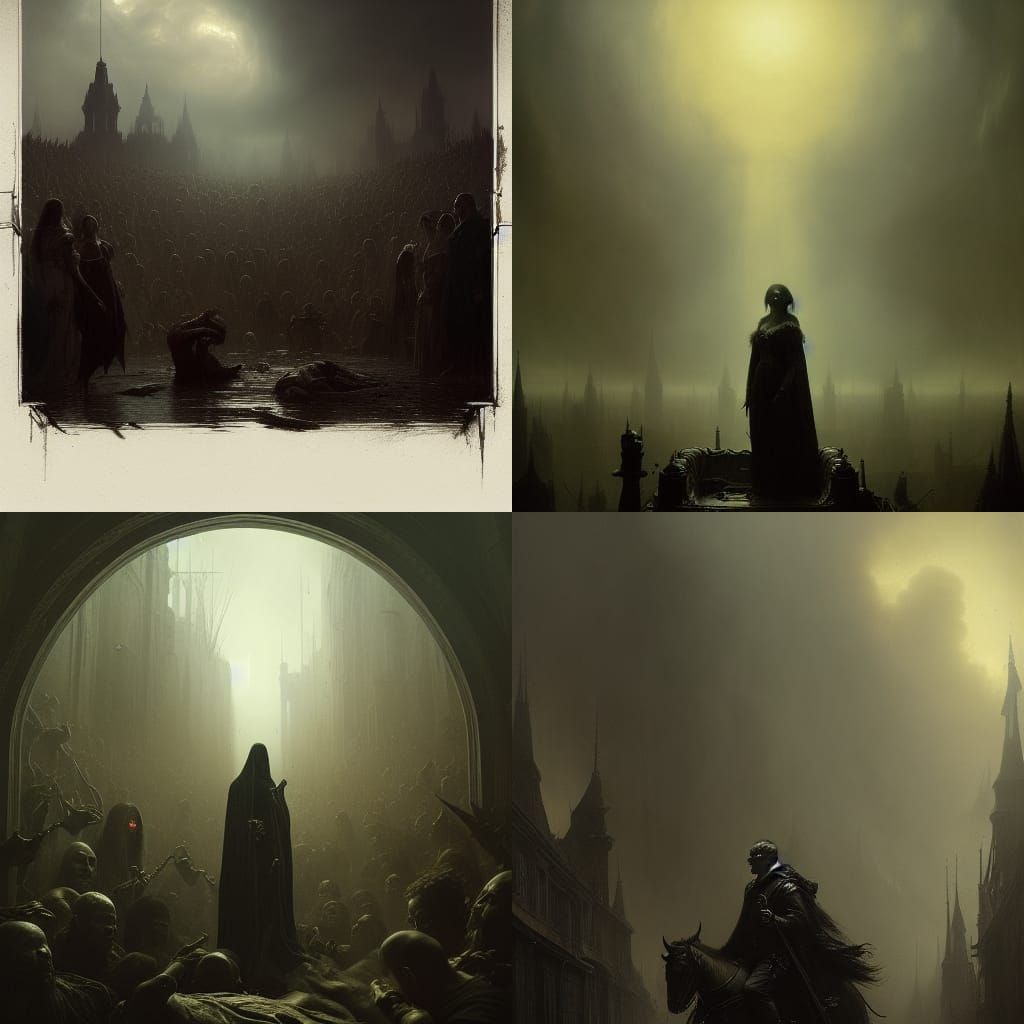 Sinister Dark Fantasy Masterpiece in Digital Matte Painting