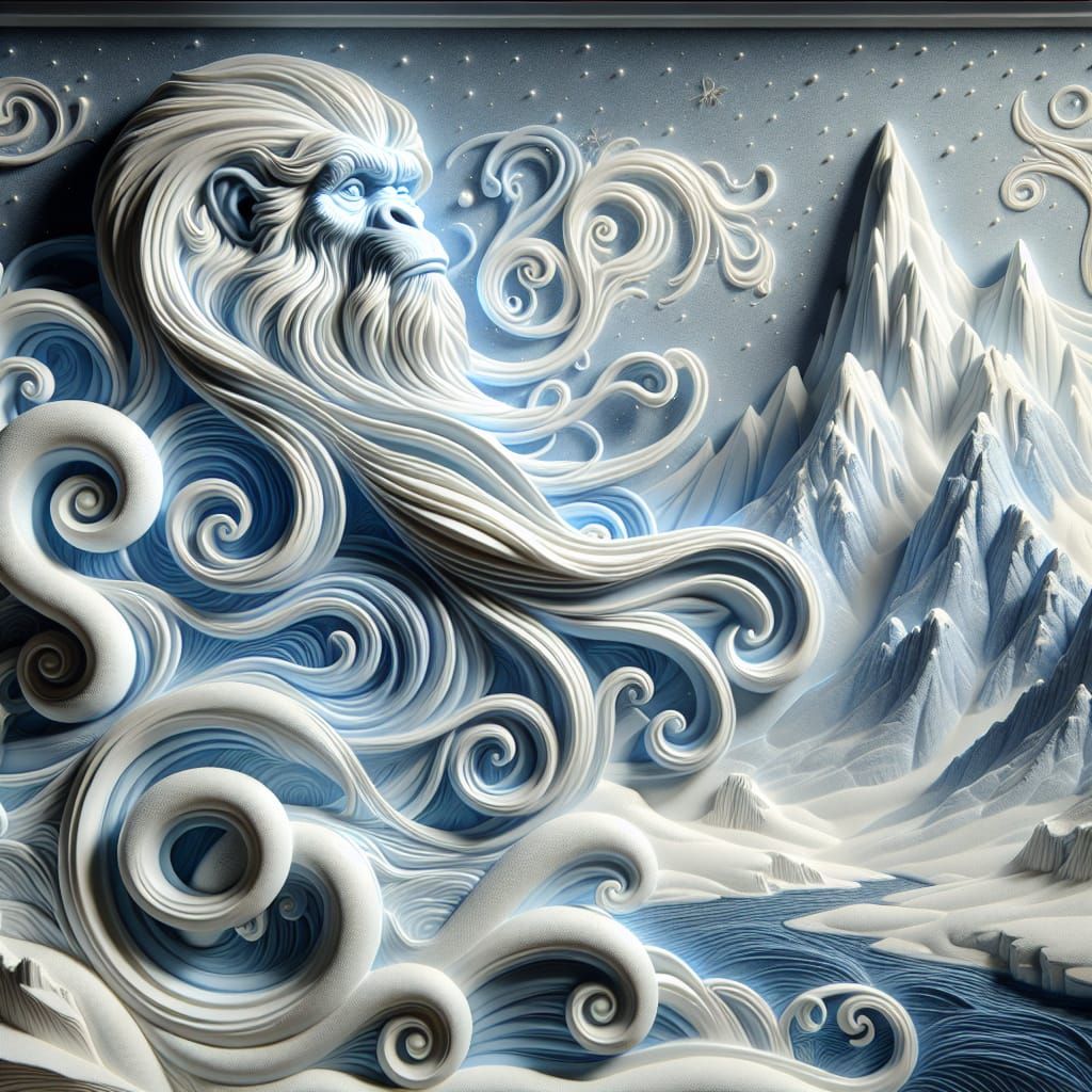 Majestic Arctic Magi in Art Nouveau Wonderland