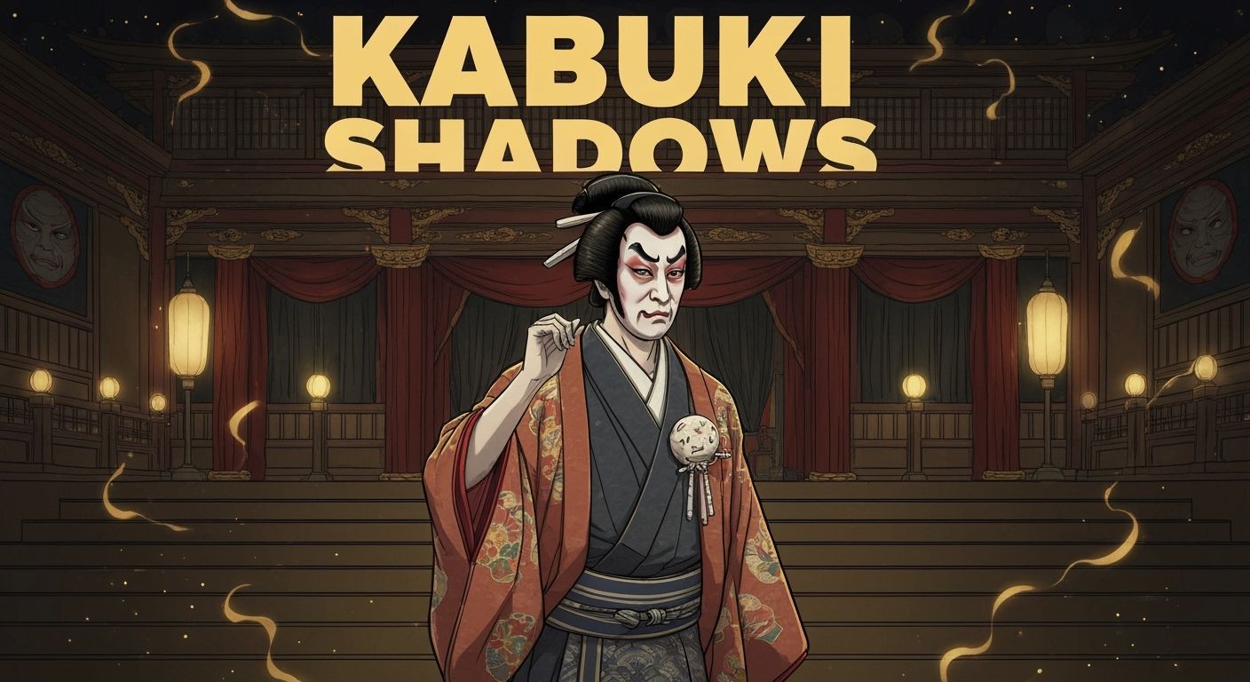 Kabuki Actor in Theatre, Dreamlike Surrealism Style