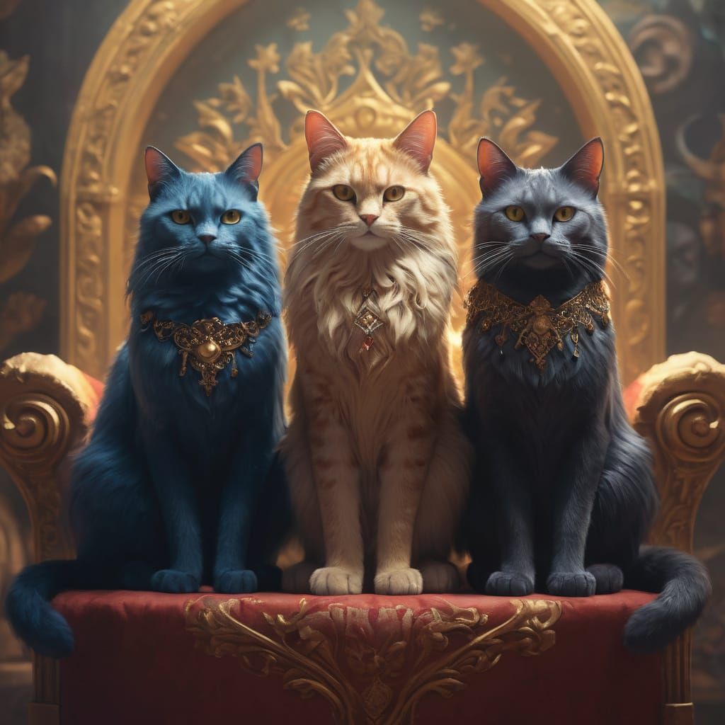 Feline Monarchs in Regal Splendor