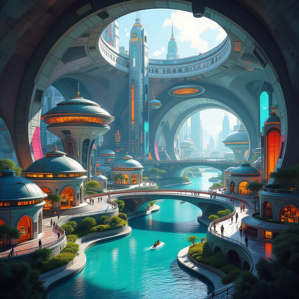 Vibrant Underground City of the Future