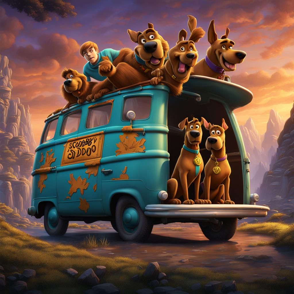 Scooby Doo Detailed Matte Painting