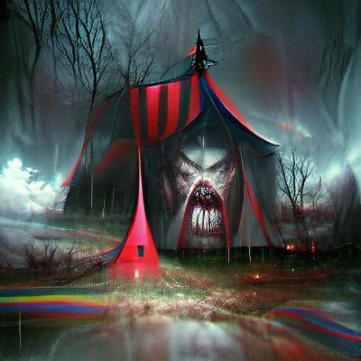 Creepy Circus Tent in a Sinister Dark Fantasy