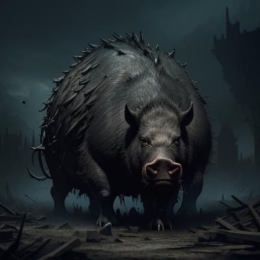 Raging Sow: Dark Fantasy Concept Art