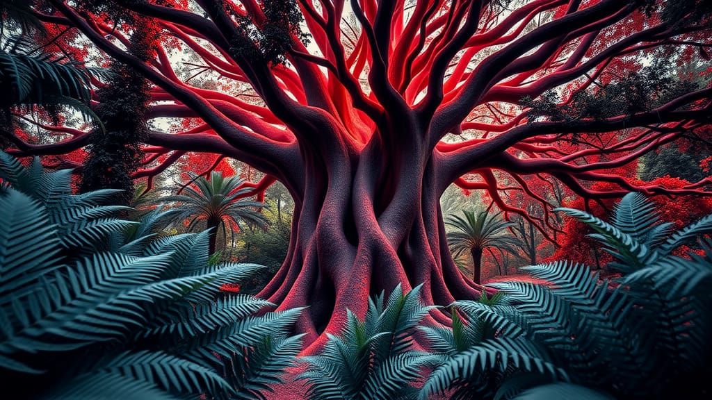 Crystalline Sacred Geometry Baobab Tree Photograph