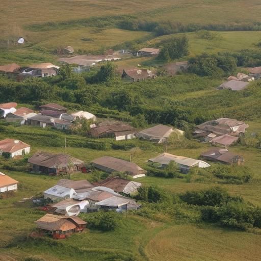 Bugis Stilt Houses in Watercolor Style