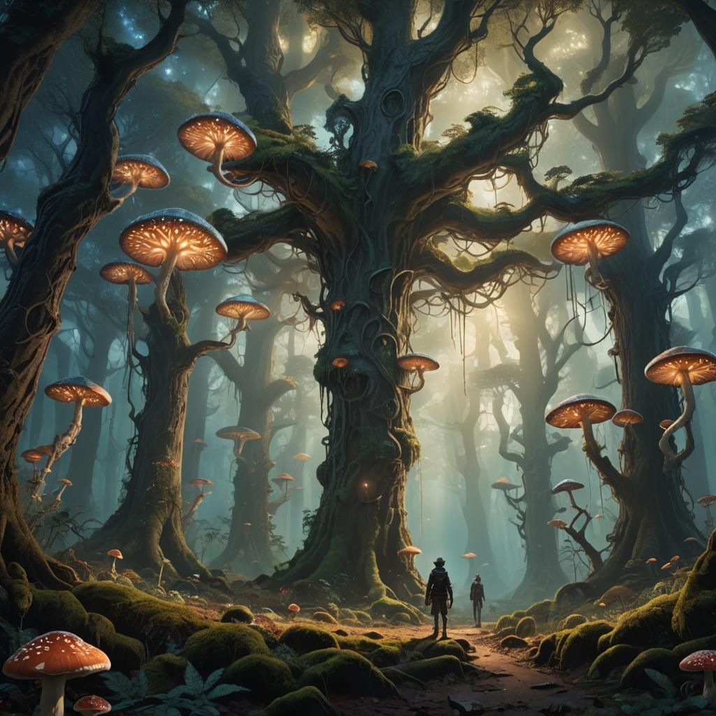 Mystical Forest Edge: Fantasy Concept Art