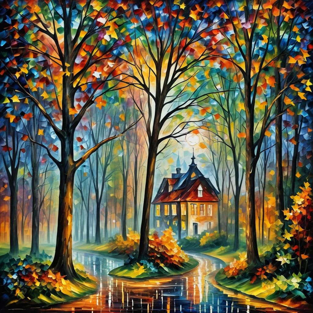 Colorful Cityscape Painting