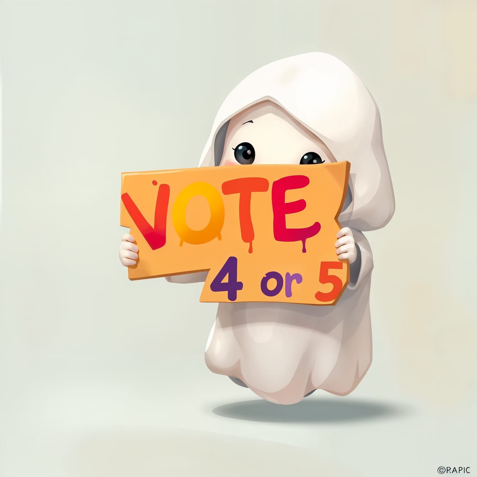 Chibi Ghost Asks You To Vote