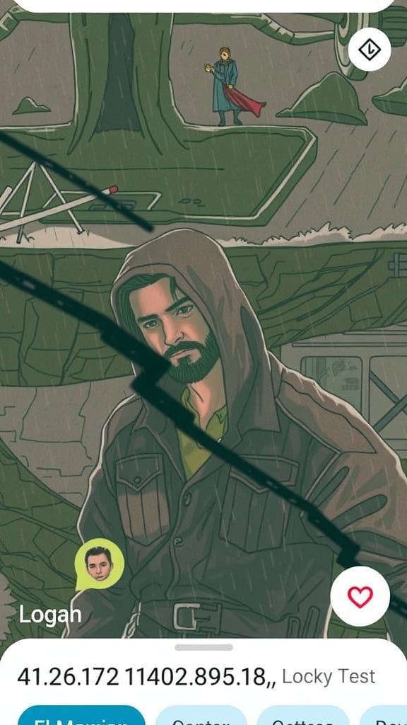 Solemn Portrait in Nostalgic Hand-Drawn Style