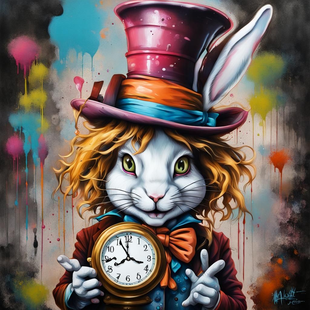 Alice in Wonderland Graffiti Art: Mad Hatter