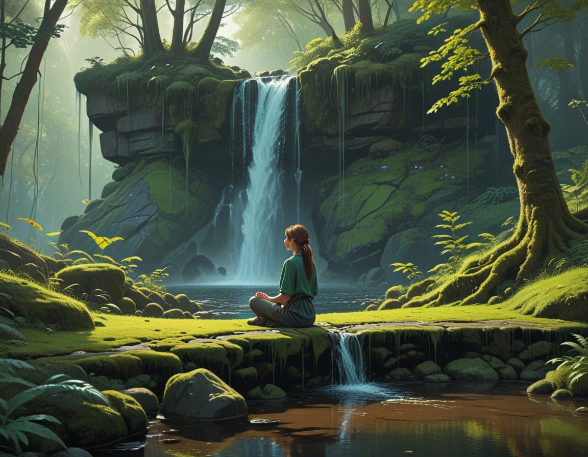 Serenity in Lush Forest Landscape