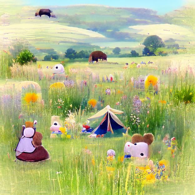 Peaceful Meadow Scene on a Summer's Day