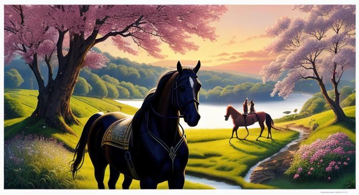 Chibi Ninja Onion in Art Nouveau Style