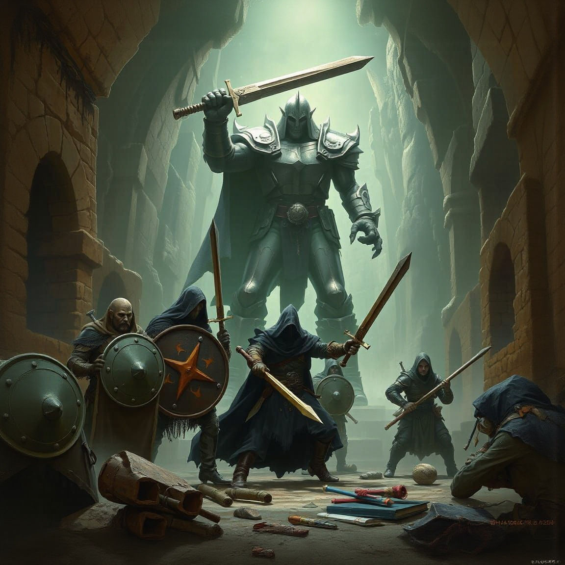 Fantasy Adventurers Discover Dungeon Boss