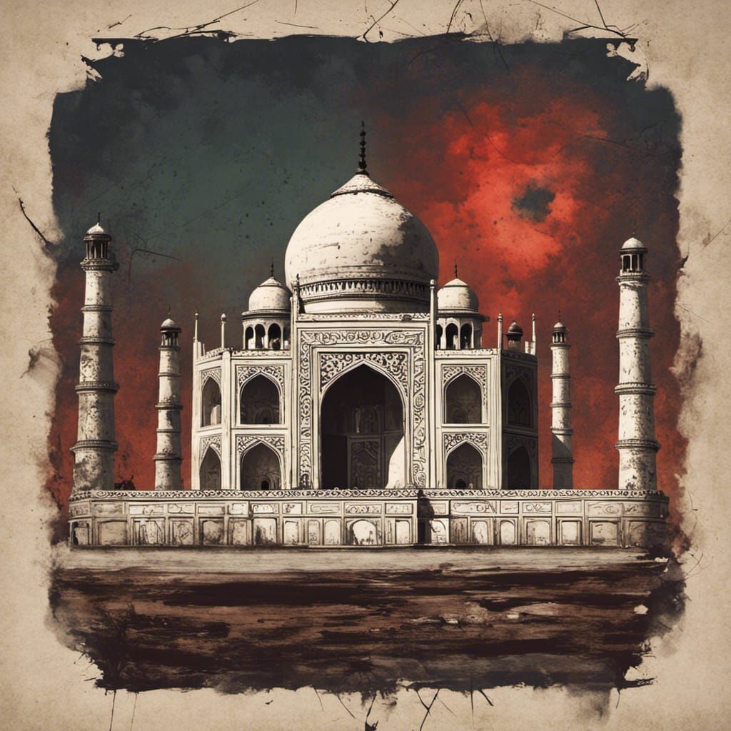 Post-Apocalyptic Zombie Taj Mahal: A Horror Vision