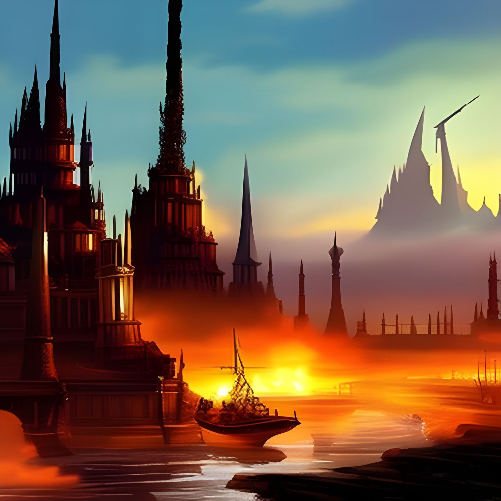 Futuristic City of Light: Concept Art