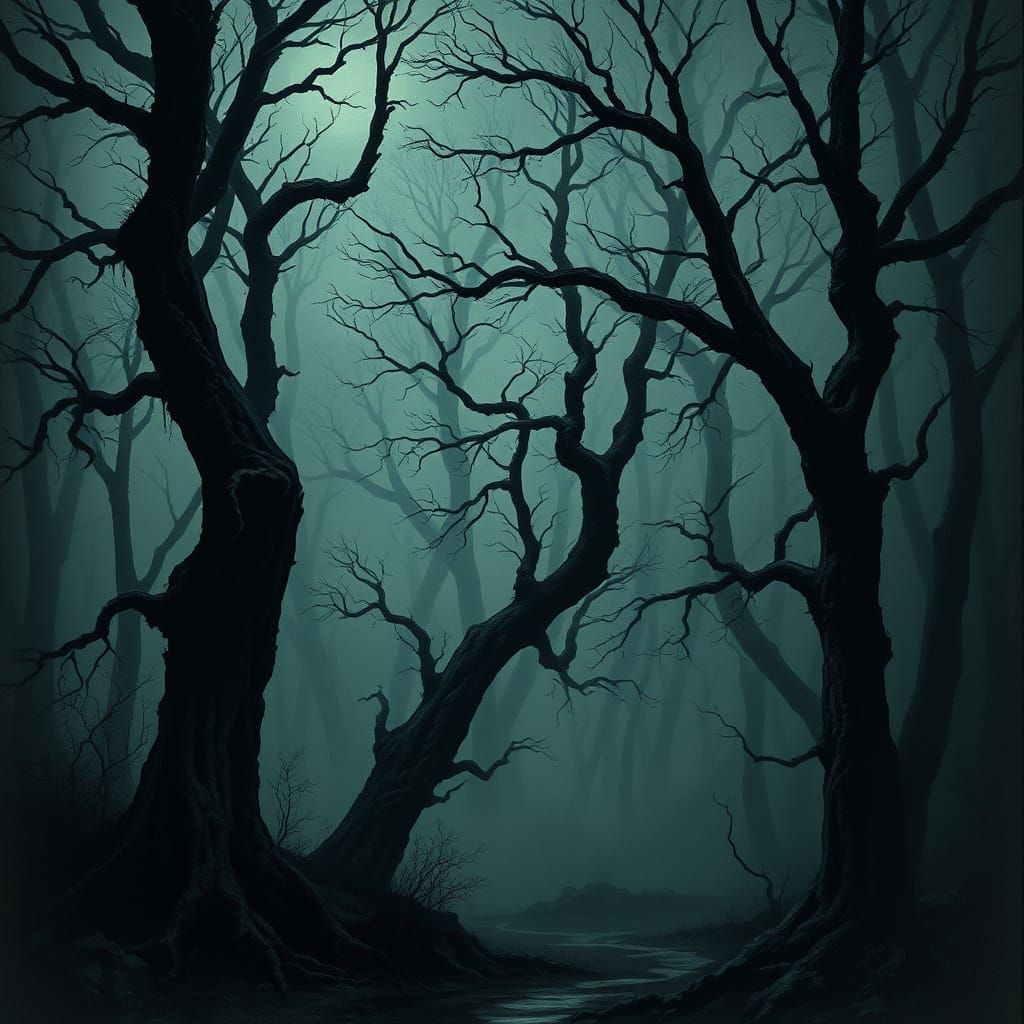 Dark Baltic Forest in Gothic Style