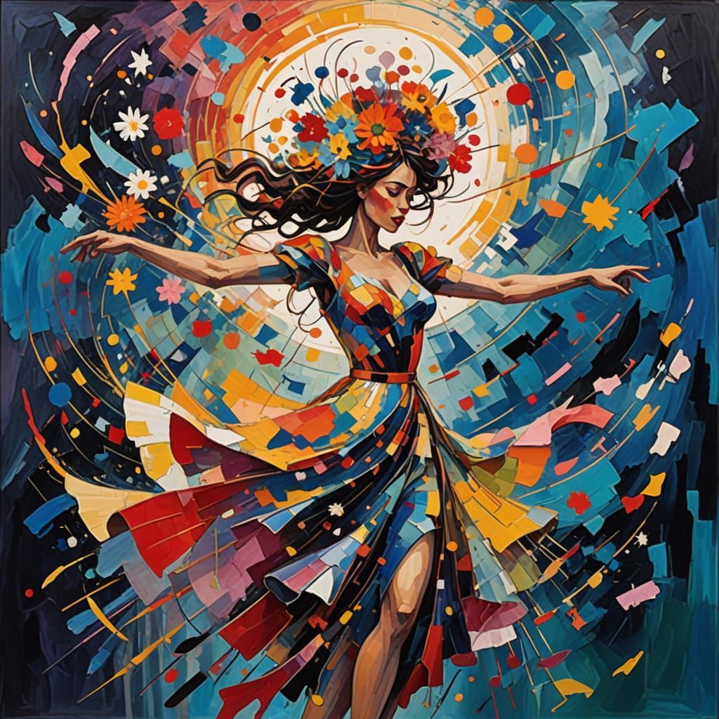 Ethereal Humanoid Flower Embodies Cosmic Energy