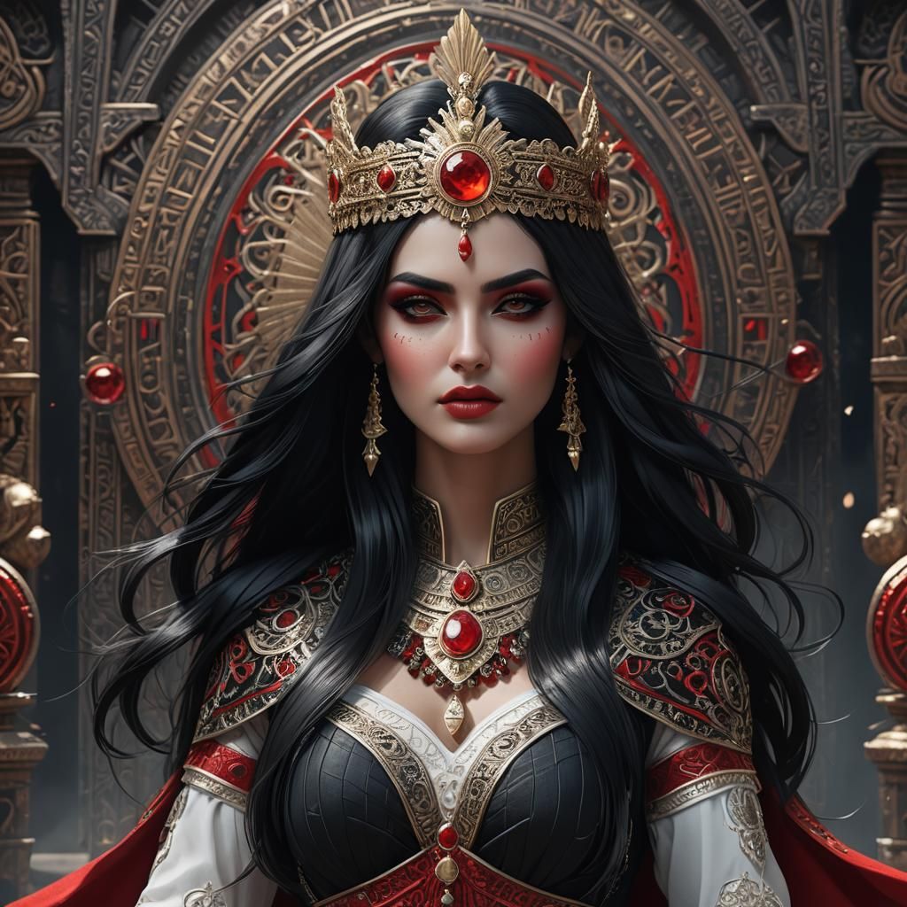 Babylonian Goddess Portrait in Detailed Matte Painting