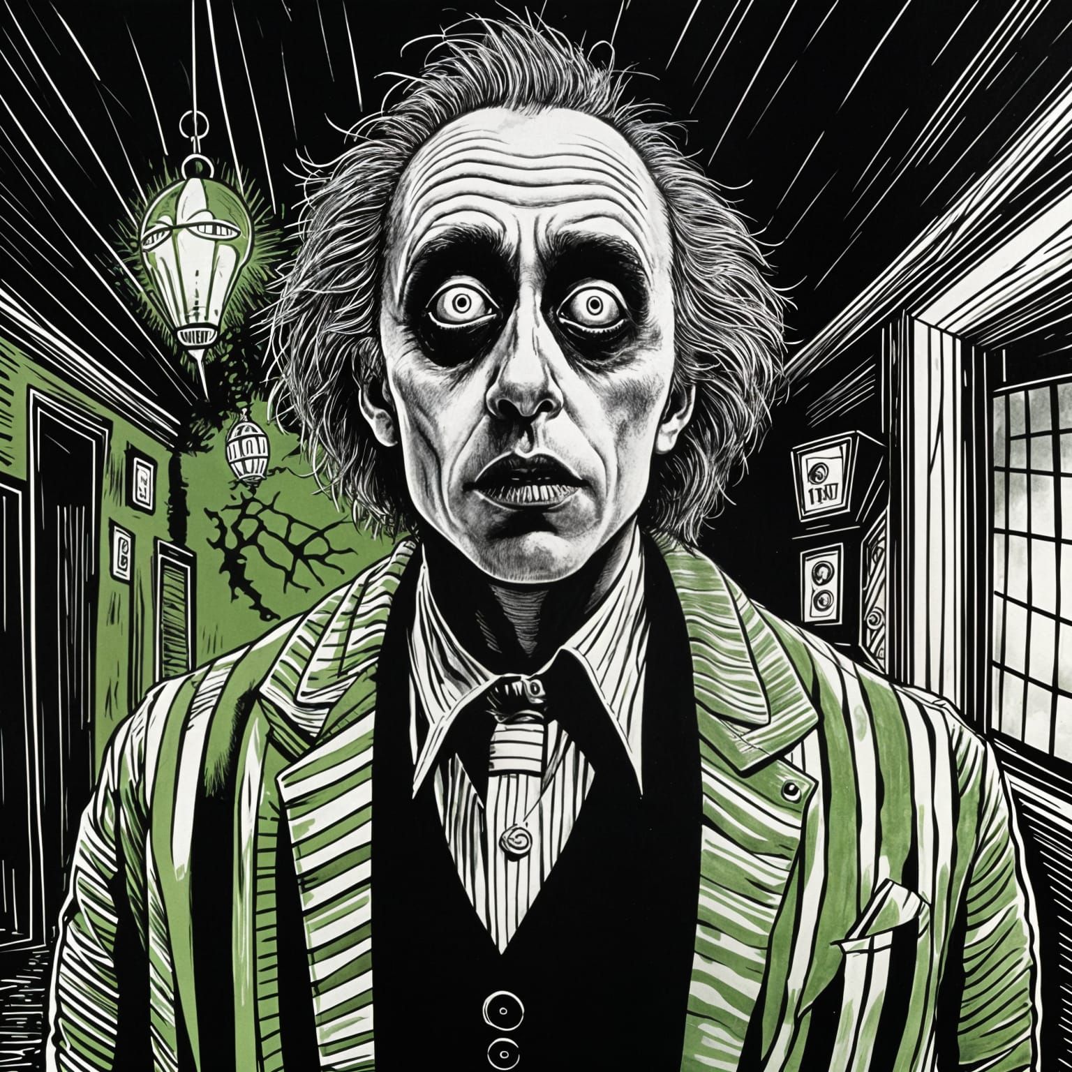 Beetlejuice AI Interpretation: Stylized Rendering