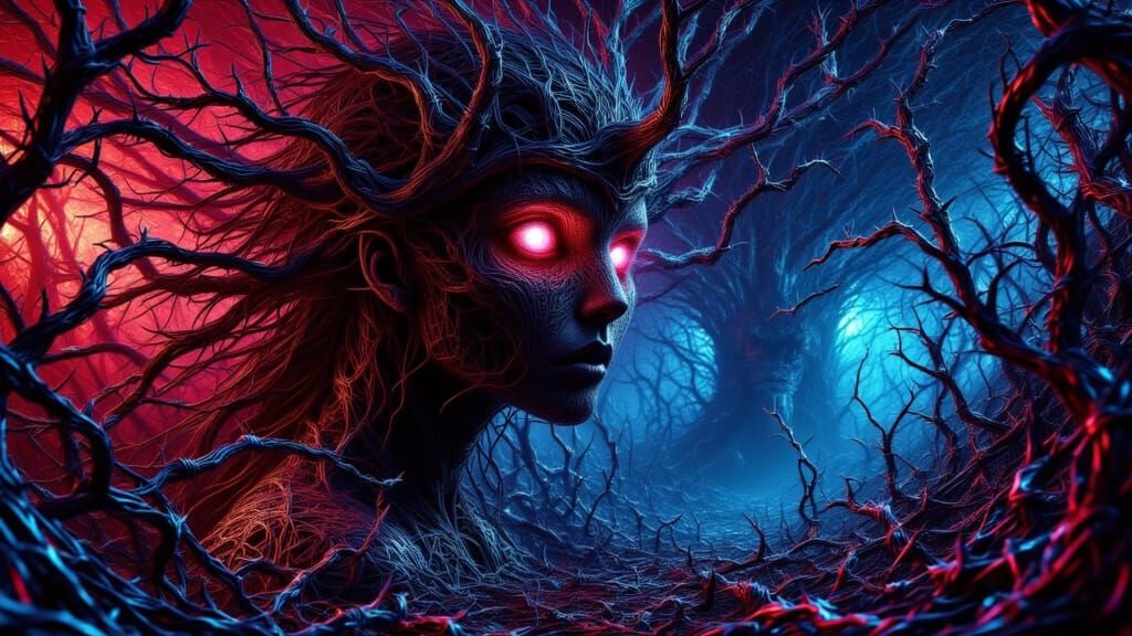 Exoplanet Church of Fear Portrait in Dark Fantasy Style