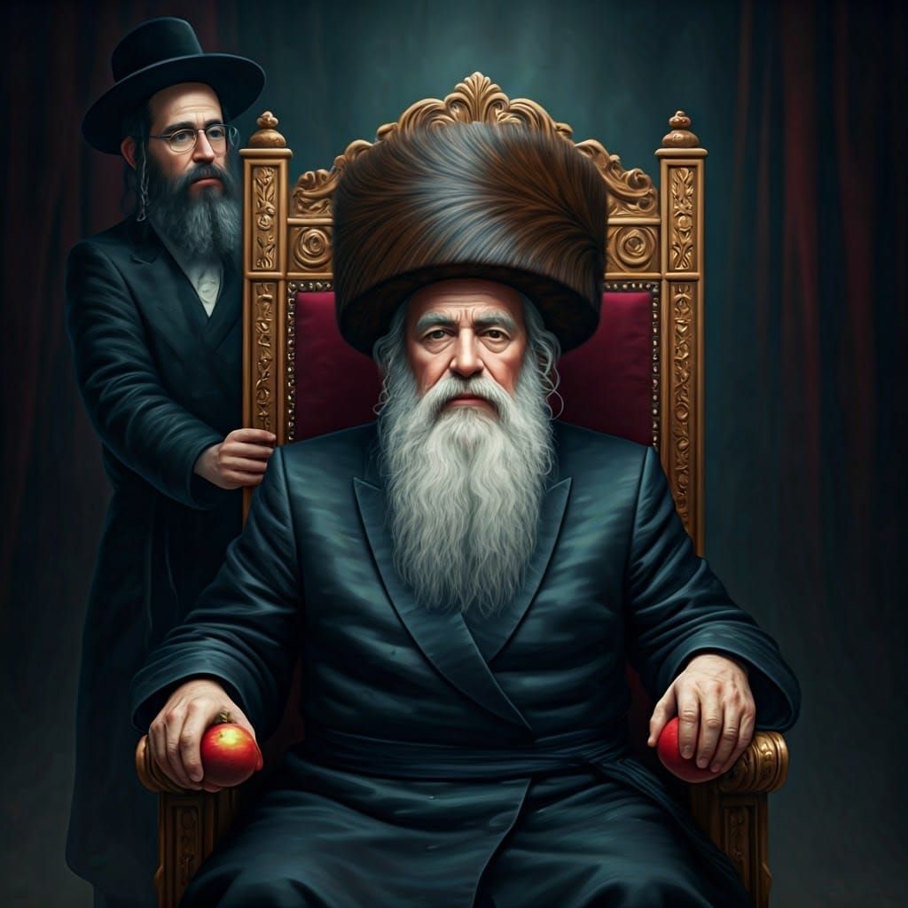 Orthodox Jewish Rabbi in Art Nouveau Style