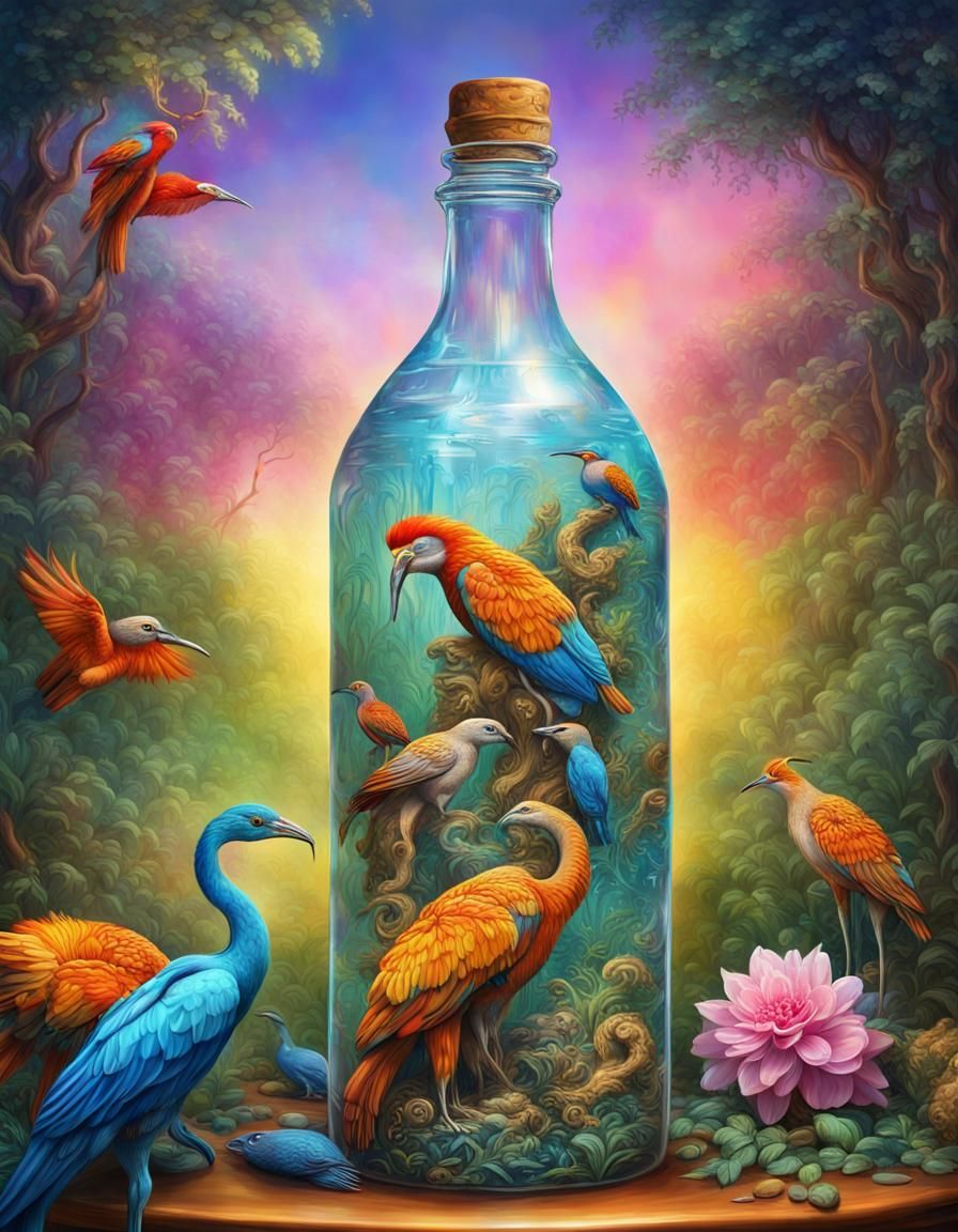 Eden Garden Bottle: Mystical Artwork