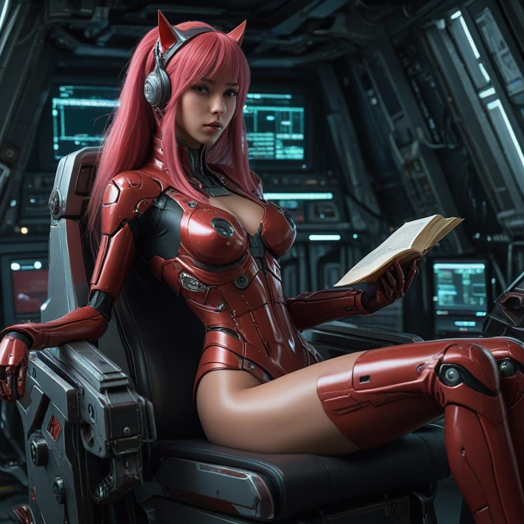 Zero Two in Cinematic Sci-Fi Mech Cockpit