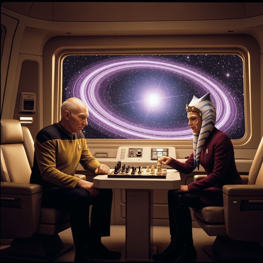 Picard and Ahsoka Play Chess Among the Stars