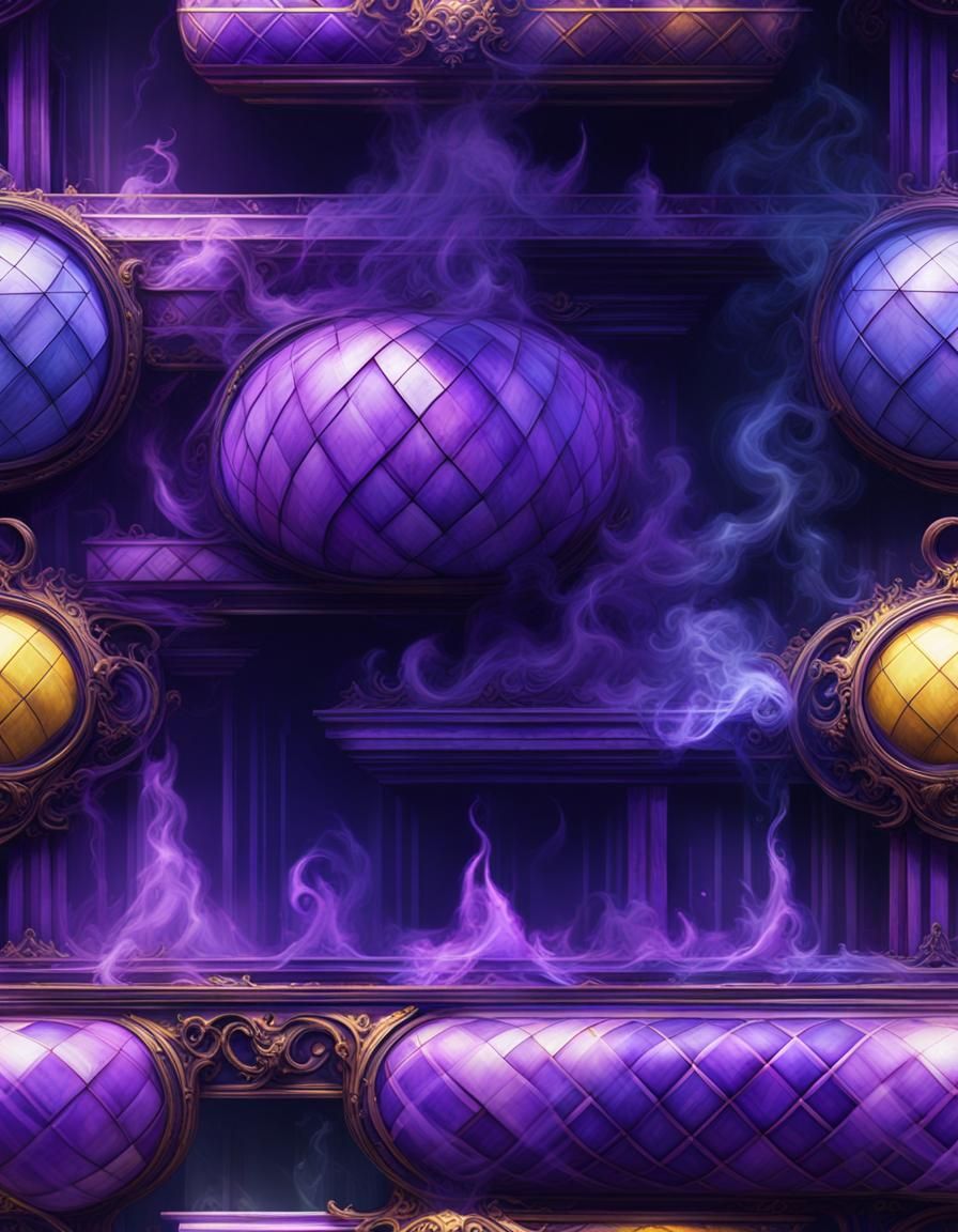 Smoky Plaid Pattern in Dark Fantasy Style