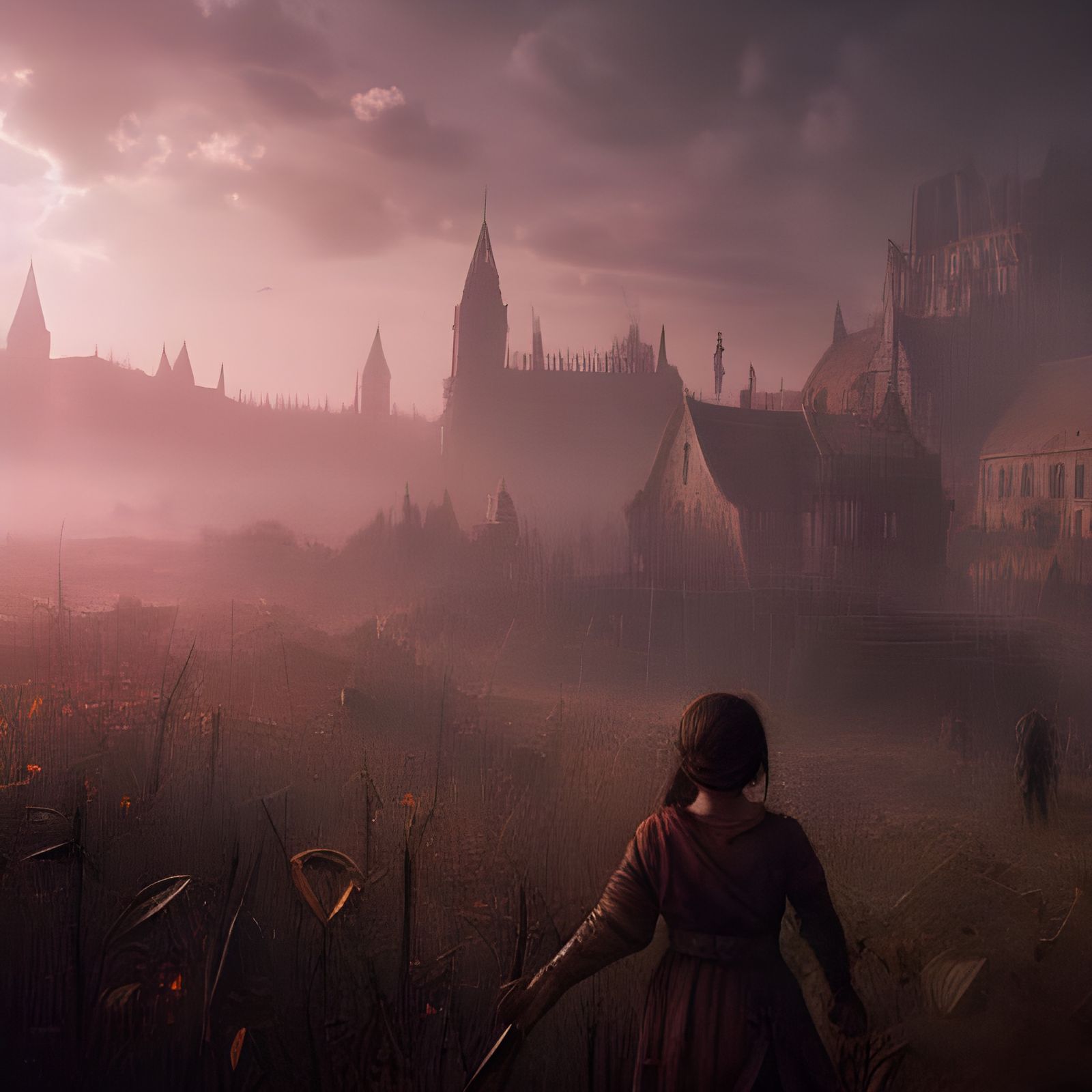 Fantastical Plague Tale: Detailed Matte Painting