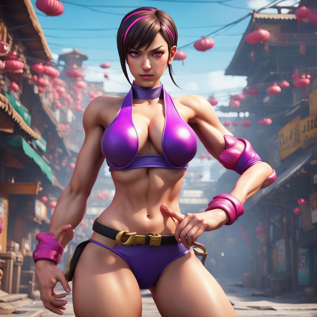 Juri Han Bikini: Detailed Fantasy Art
