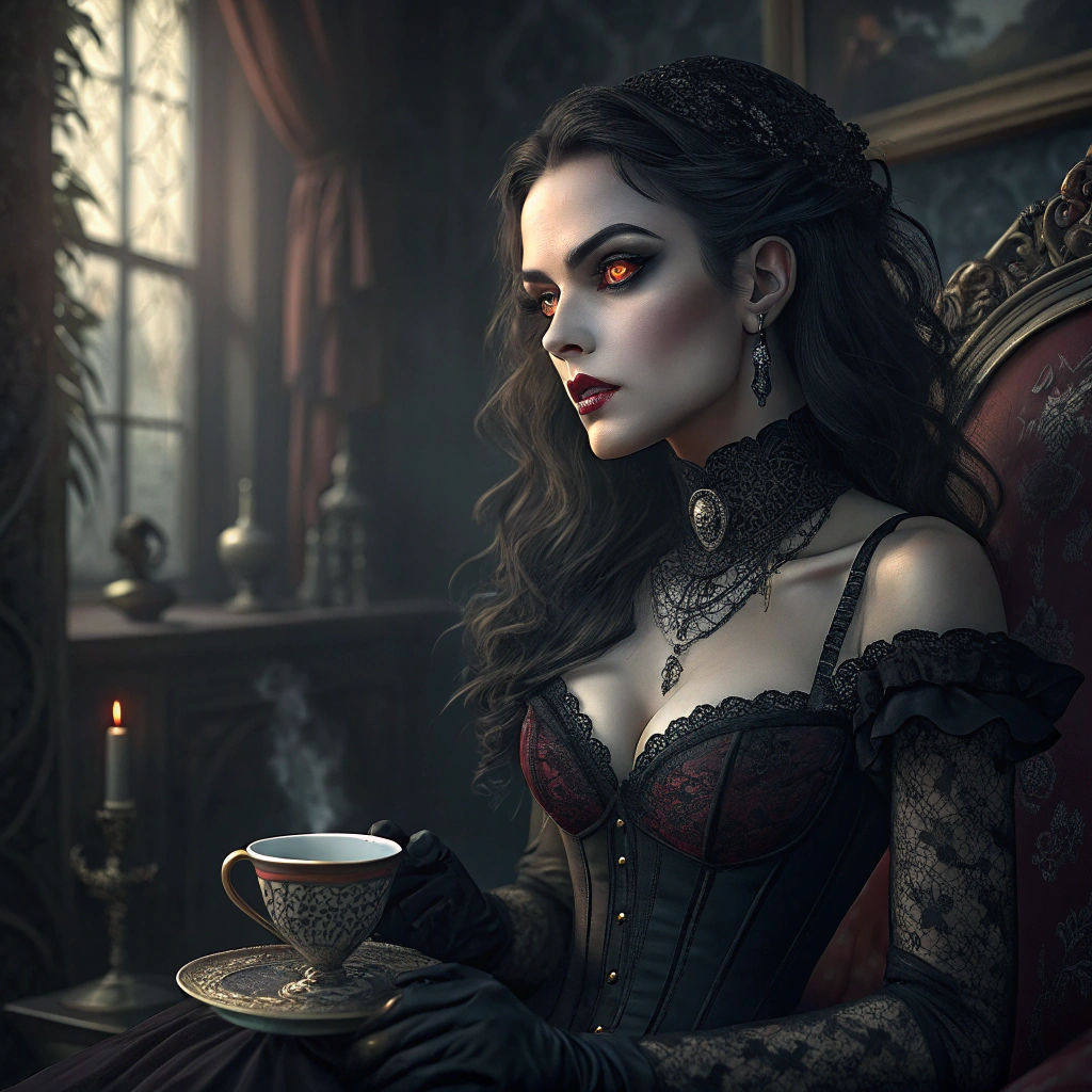 Luis Royo, Victoria Francés, a stunningly beautiful black-ha...