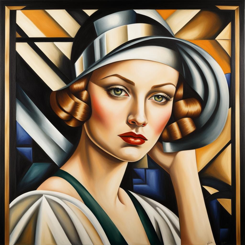 Gatsby Girl in Art Deco Style
